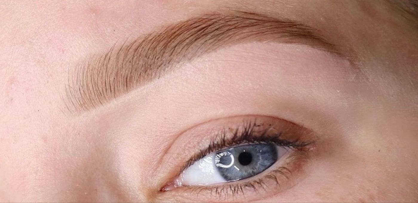 Brow after tinting and shaping