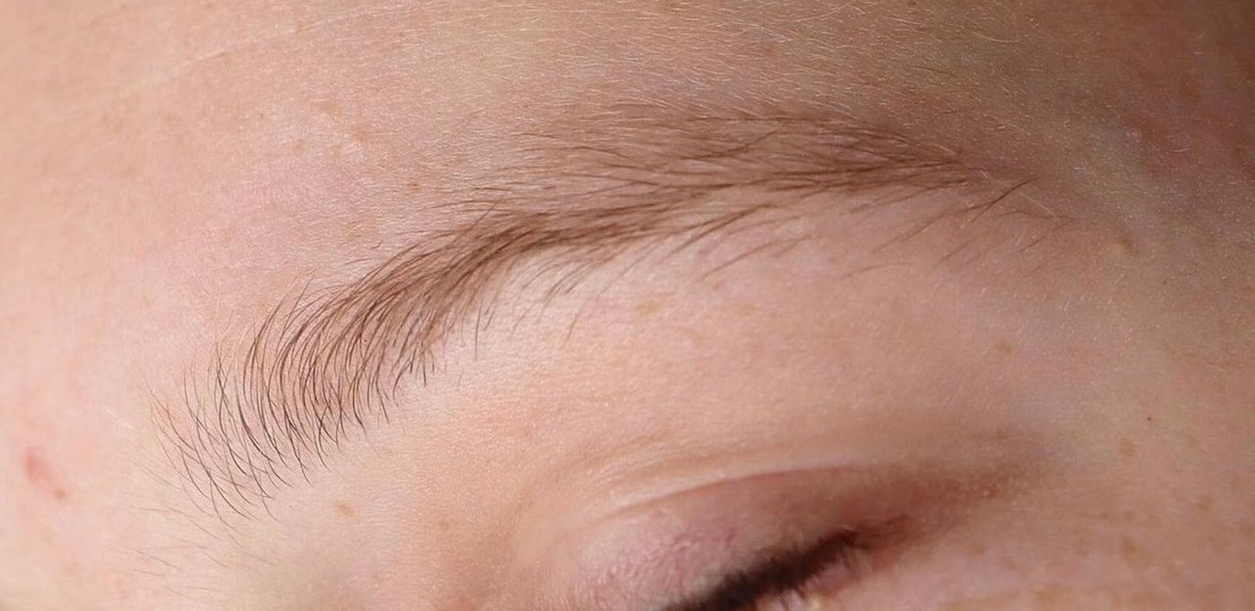 Light brow before tinting